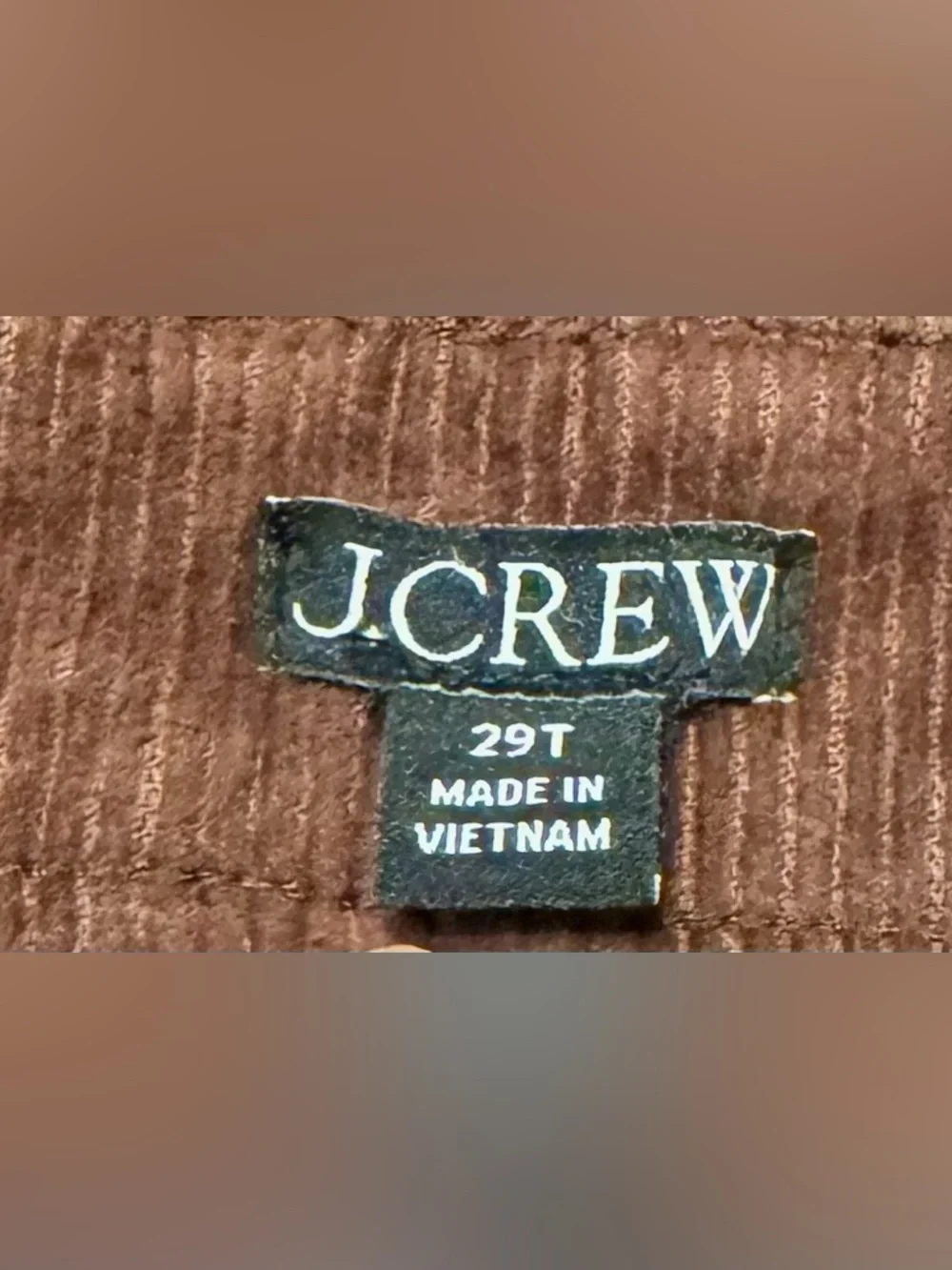 Vintage J. Crew Brown Corduroy Women’s High-Rise Flared Pants, Sz 29. NWOT - Picture 2 of 14